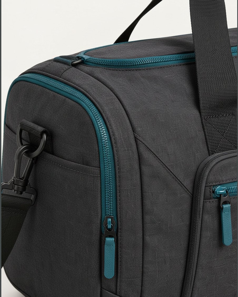 Team Travel Duffel, construction and finishing detail