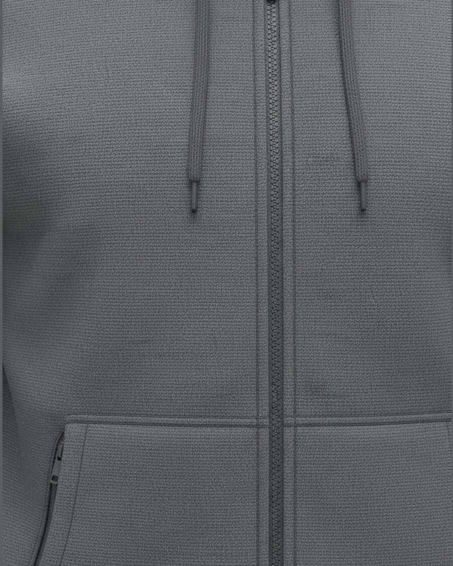 Academy Zip Hoodie, Original, fabric texture detail