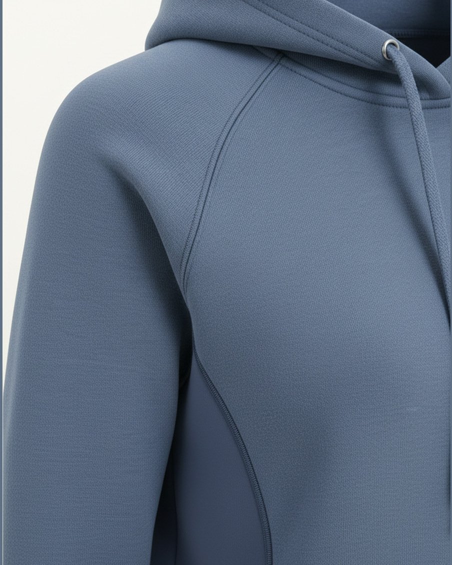 Contour Panel Hoodie, Original, construction and finishing detail