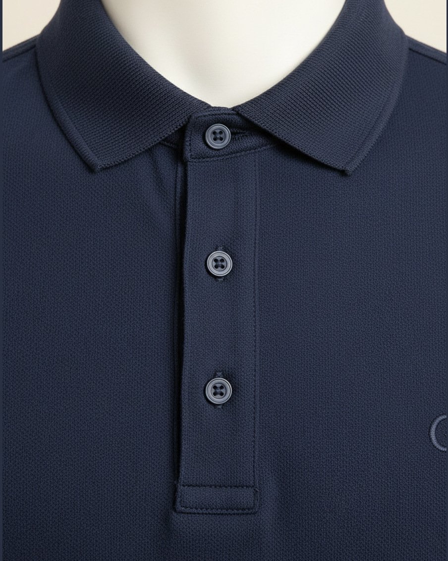 Cotton Polo Shirt, construction and finishing detail