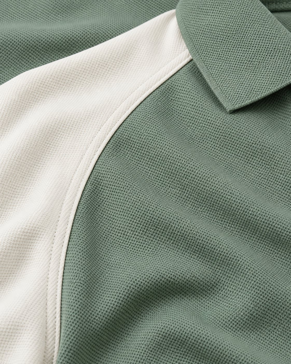 Links Raglan Polo, fabric texture detail