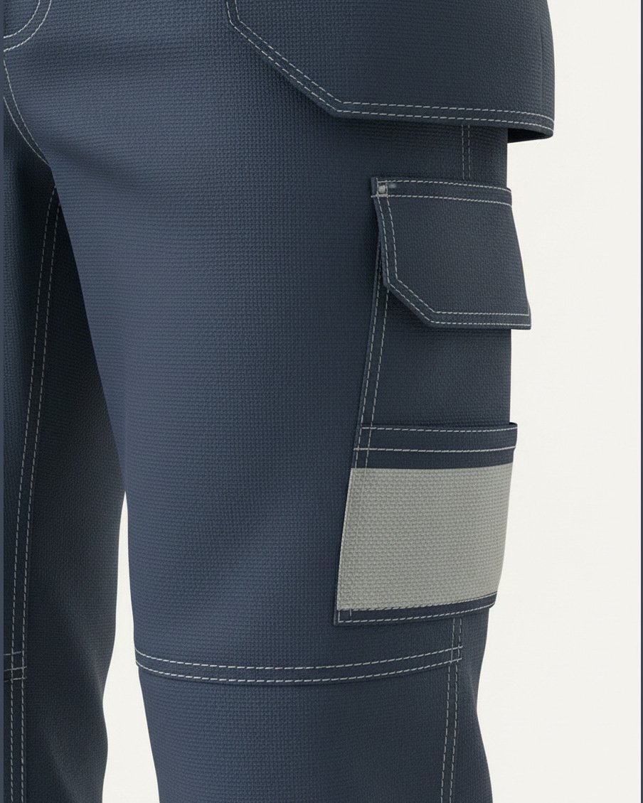 Work Cargo Trousers, fabric texture detail