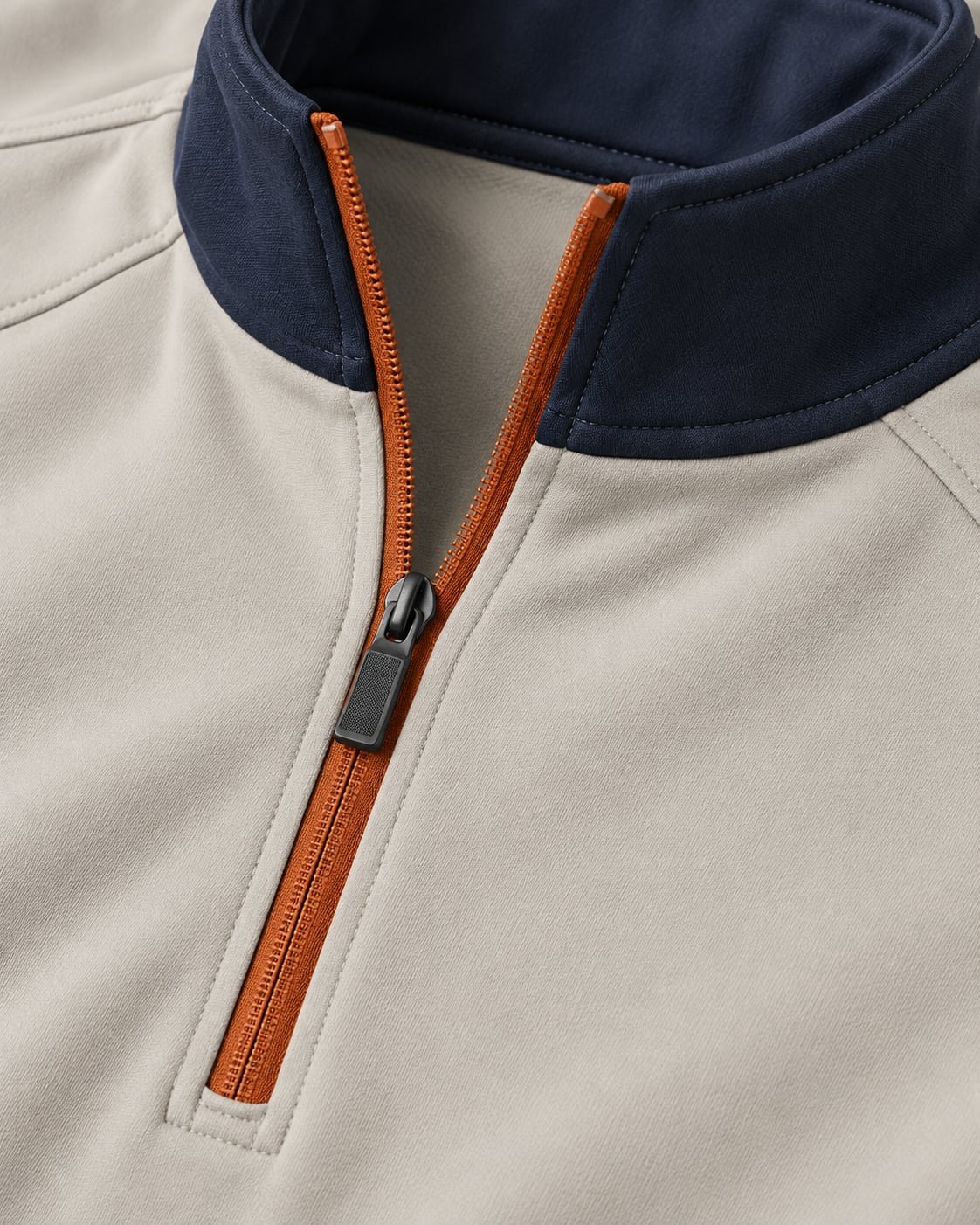 Tour Quarter Zip, construction and finishing detail