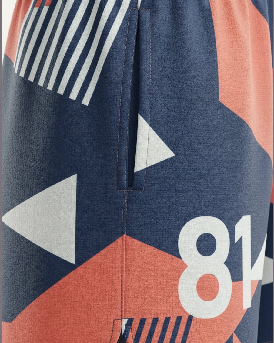 Marathon Split Shorts, fabric texture detail
