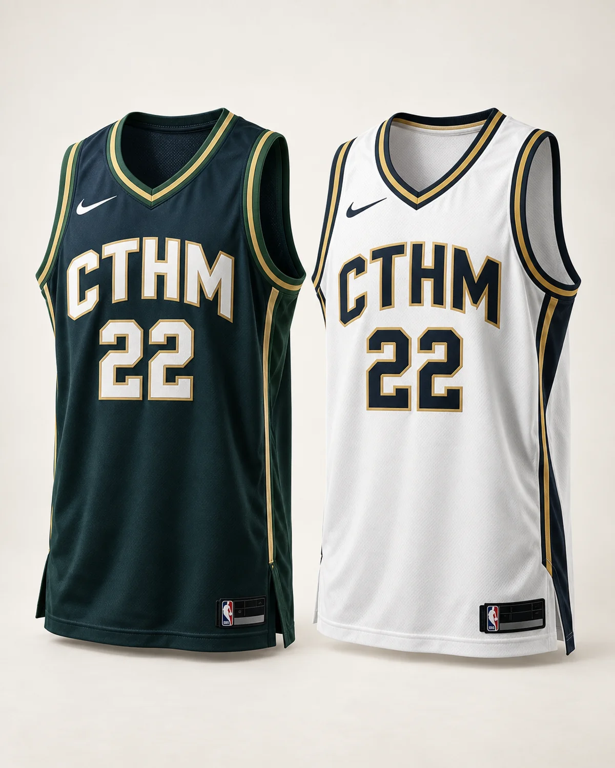 Twin City Home & Away Set, alternate studio view of both singlets